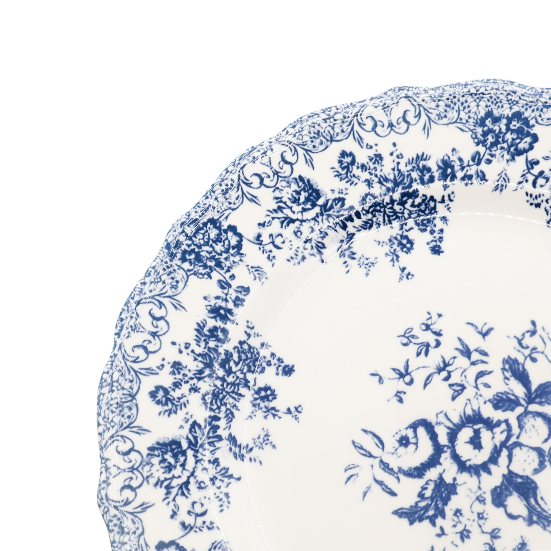 Винтажная тарелка BYFOMA M21-7, керамика, цветочный принт, 2.9x26.3 см - thumbs image 3