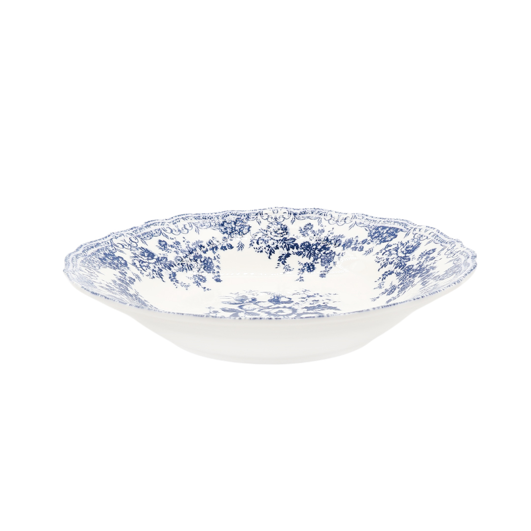 Farfurie vintage BYFOMA M21-8, ceramică, imprimeu flori, 4.2x21.5 cm