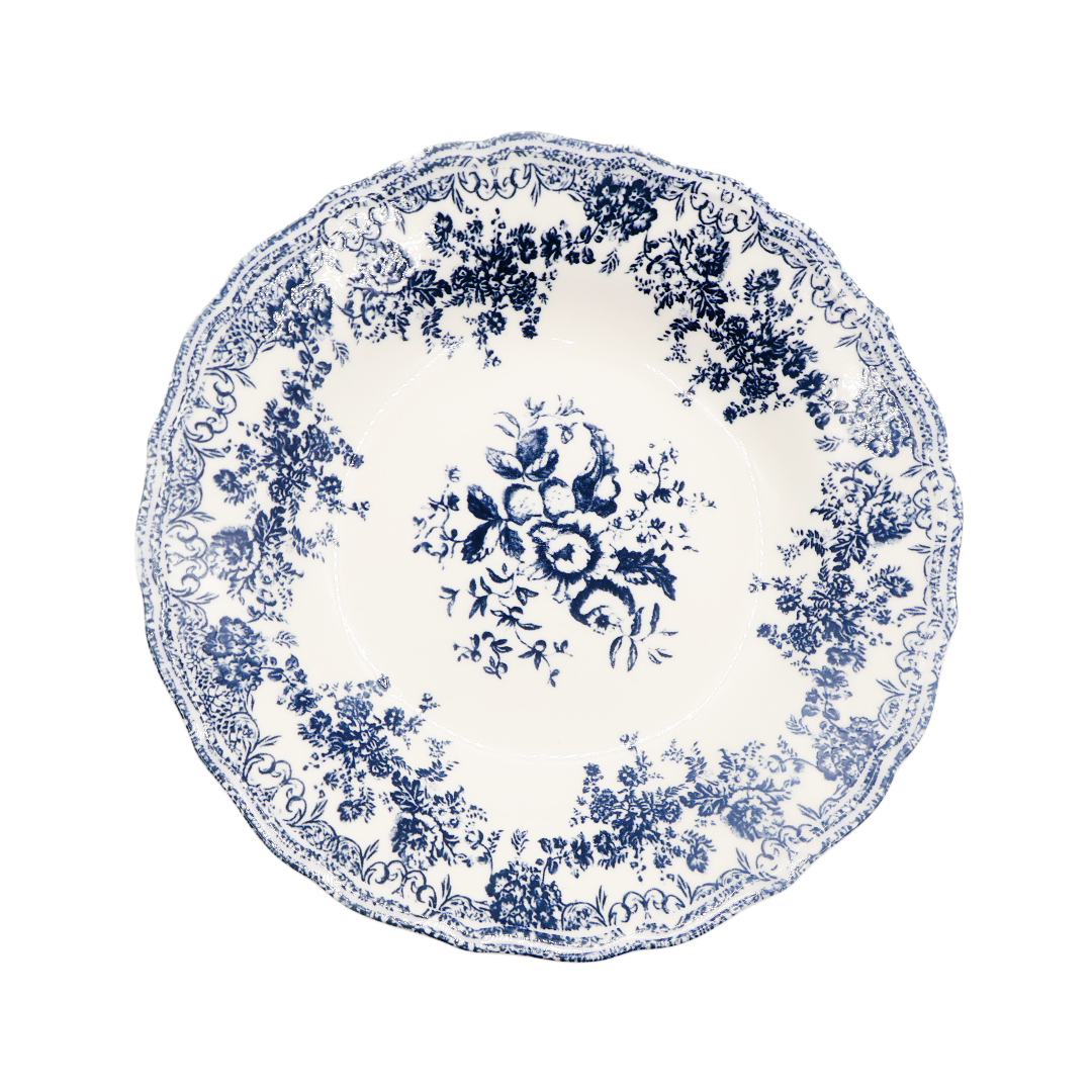 Винтажная тарелка BYFOMA M21-8, керамика, цветочный принт, 4.2x21.5 см - thumbs image 2