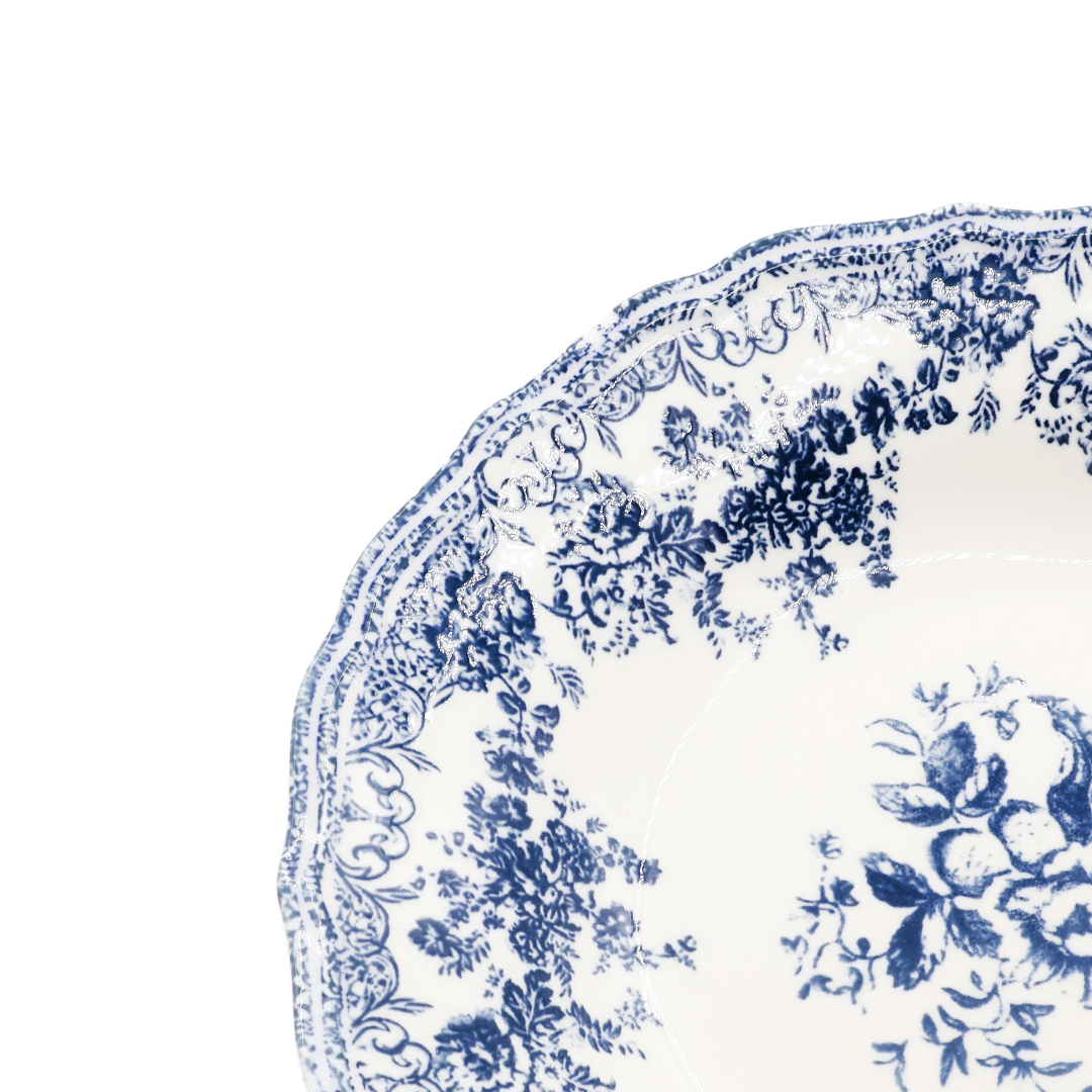 Винтажная тарелка BYFOMA M21-8, керамика, цветочный принт, 4.2x21.5 см - thumbs image 3