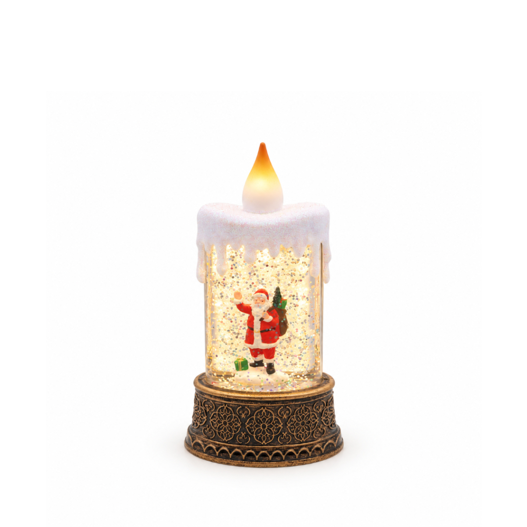 Decorațiune muzicală "Lumânare" M26-58, LED, ninsoare, plastic, 8 x 5 x 16 cm