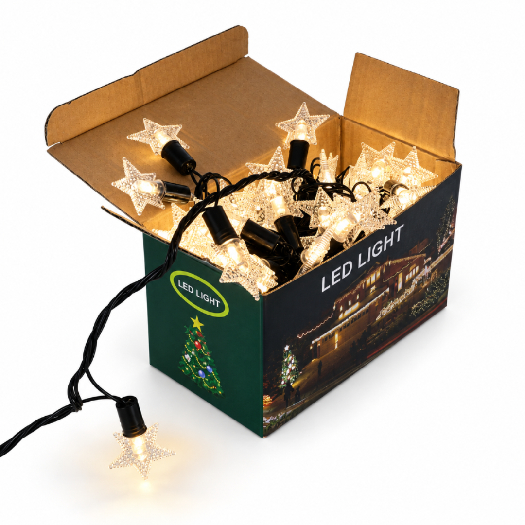 Ghirlandă steluță M13-402-1, lumină caldă, 10 m, 60 luminițe led