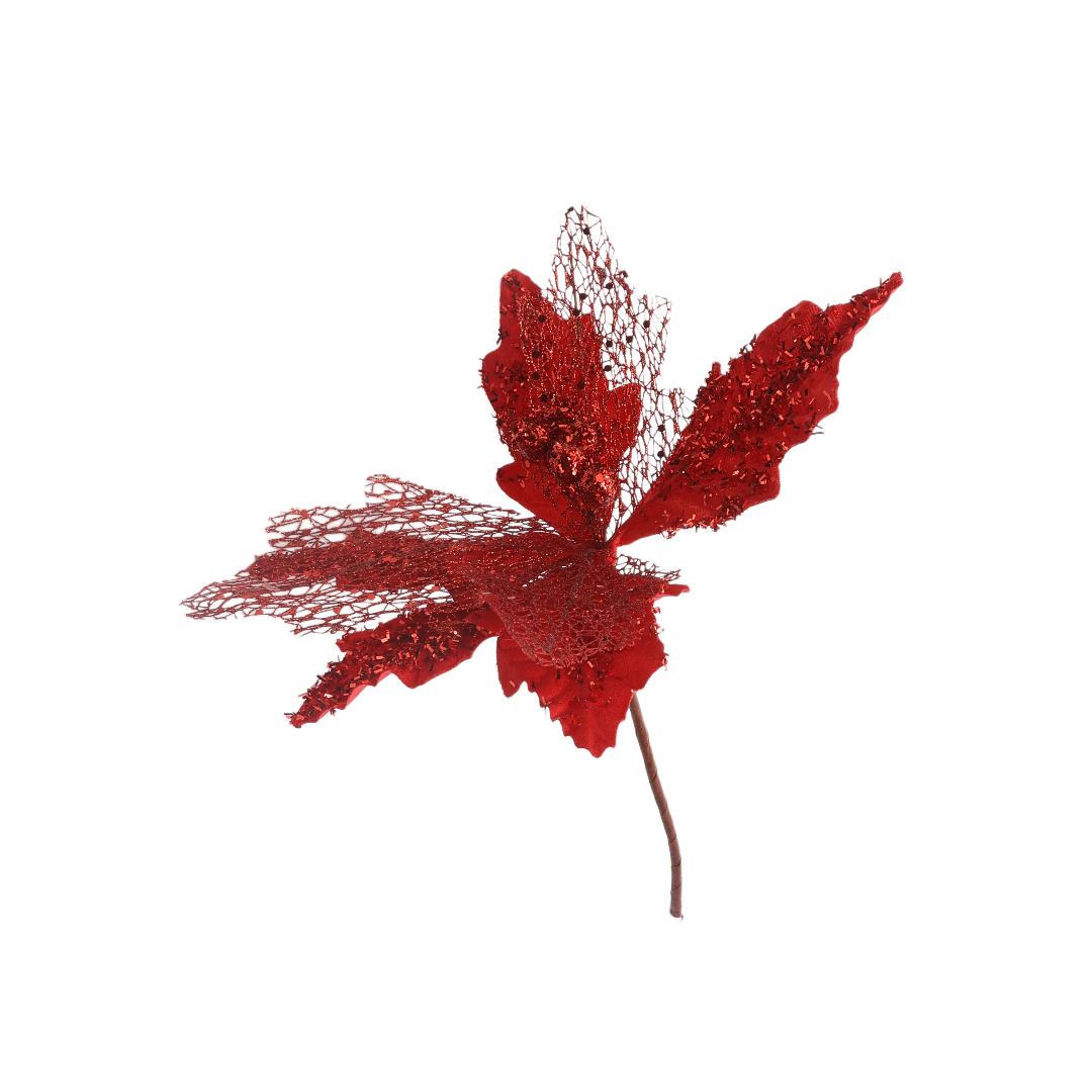 Floare decorativă M21-273, roşu, 25 cm