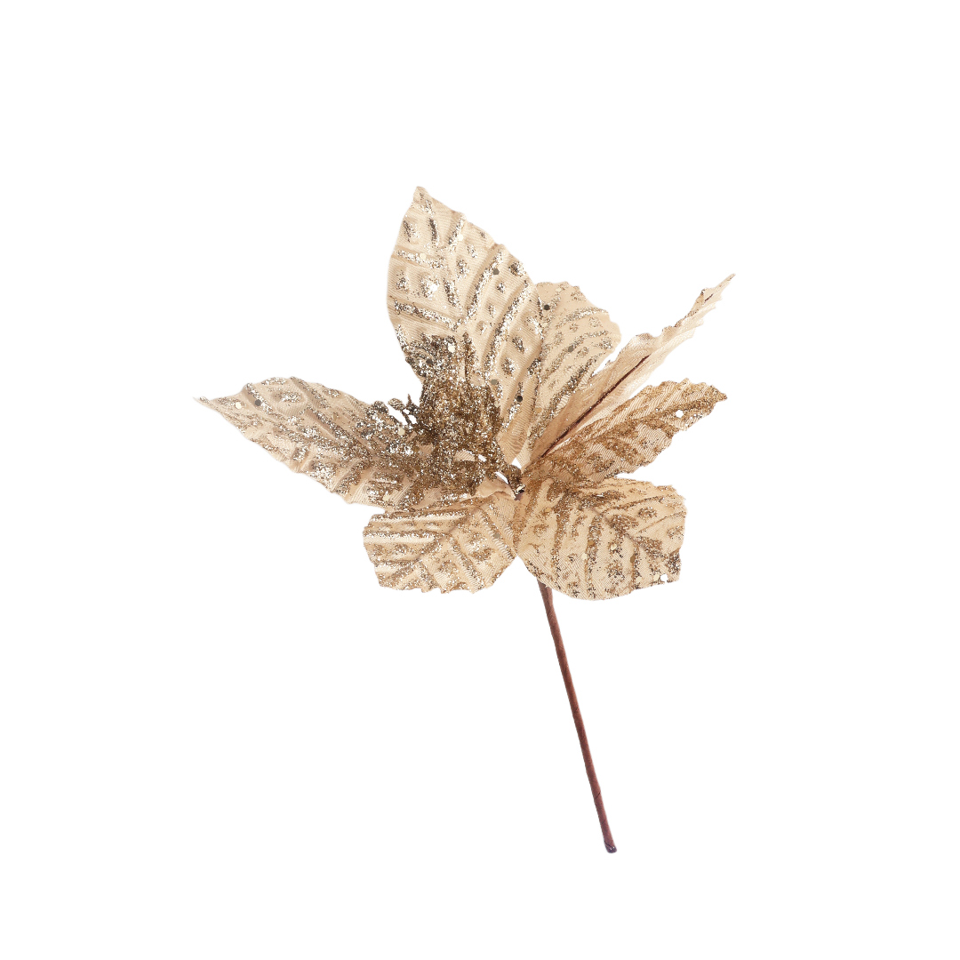 Floare decorativă M21-274, auriu, 25 cm