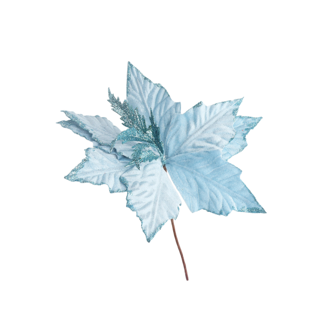 Floare decorativă M21-277, turcoaz, 25 cm