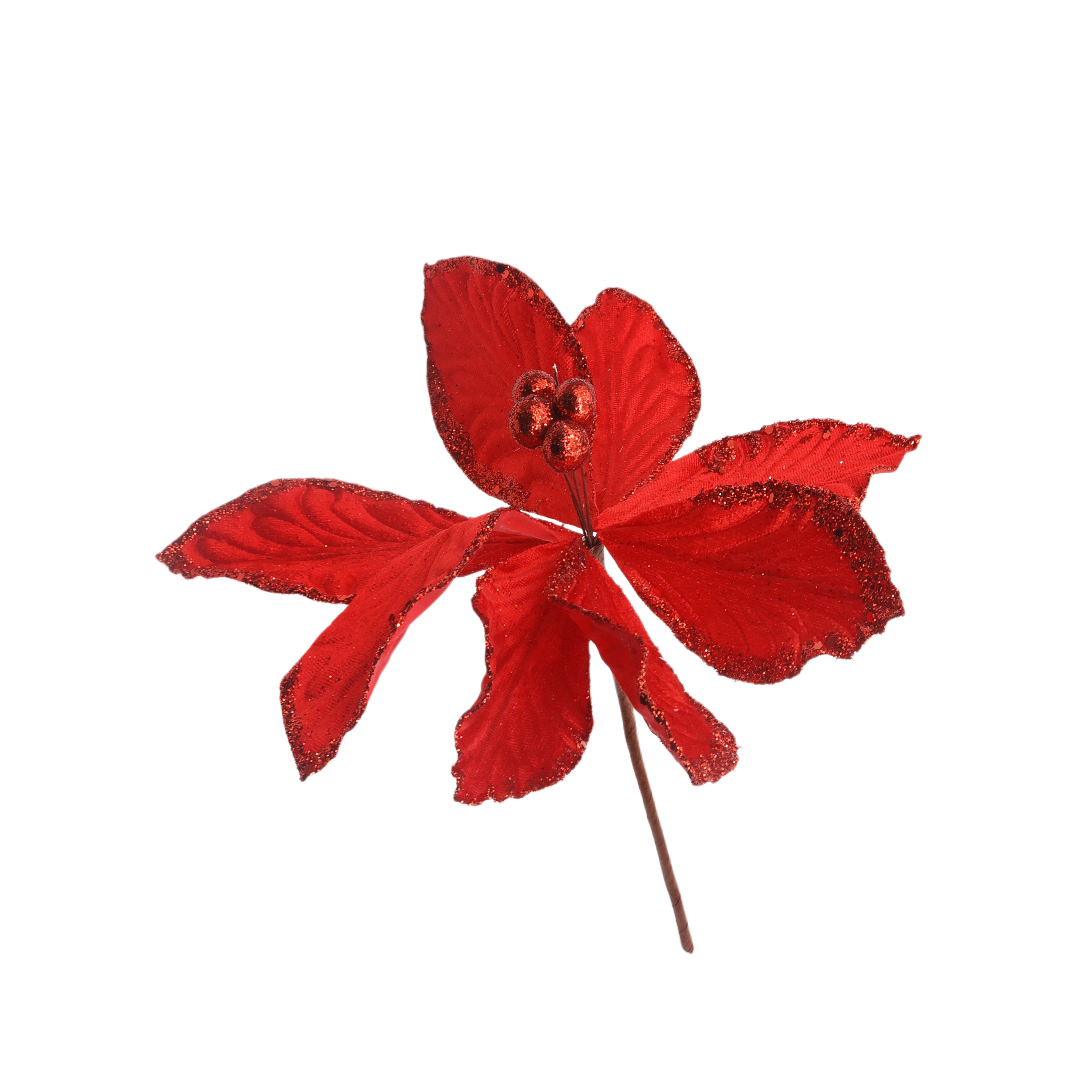 Floare decorativă M21-276, roşu, 25 cm