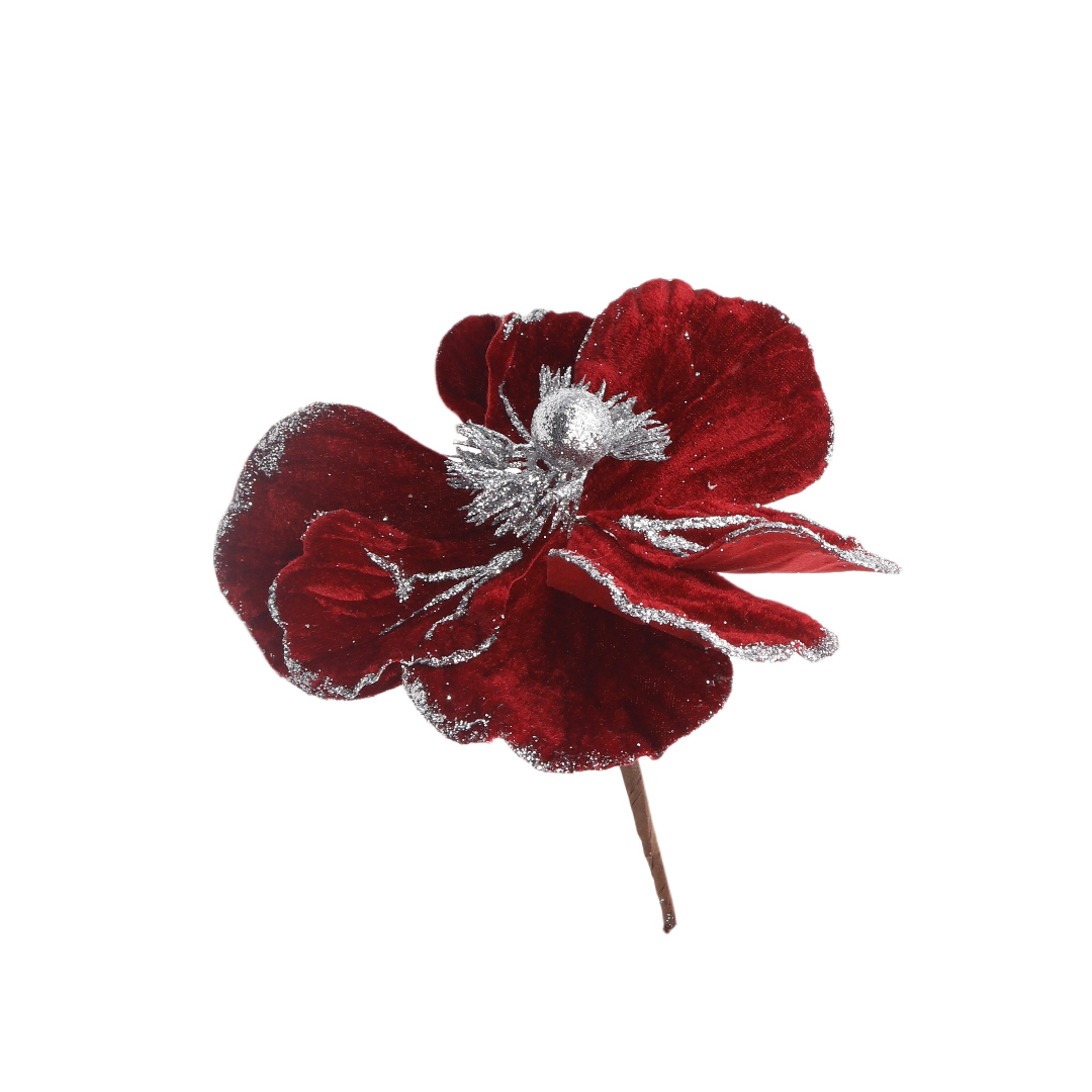 Floare decorativă M21-278, bordo, 20 cm