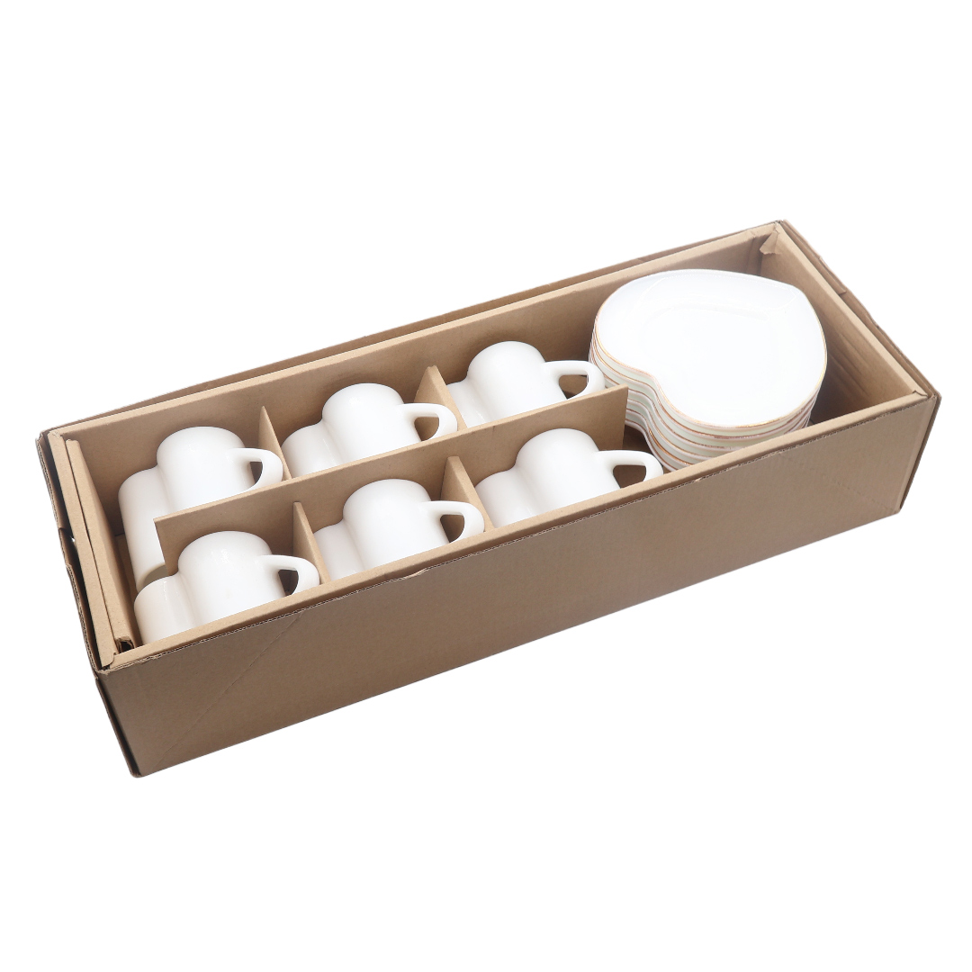 Набор чашек c блюдцами M8-284, 150 мл, керамика, белый - thumbs image 2