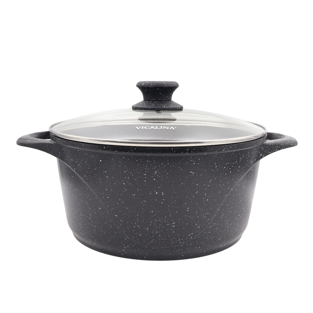Cratiță Vicalina VL-0130, acoperire ceramică, 30 cm, cu capac, 9.1 L