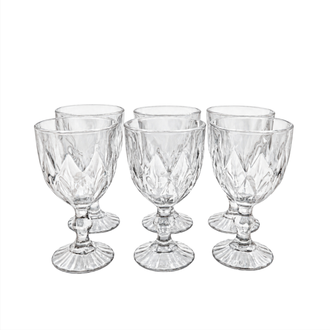 Set 6 + 6 pahare de vin și tărie, M27-173, transparent, sticlă, 300 ml, 60 ml - thumbs image 3