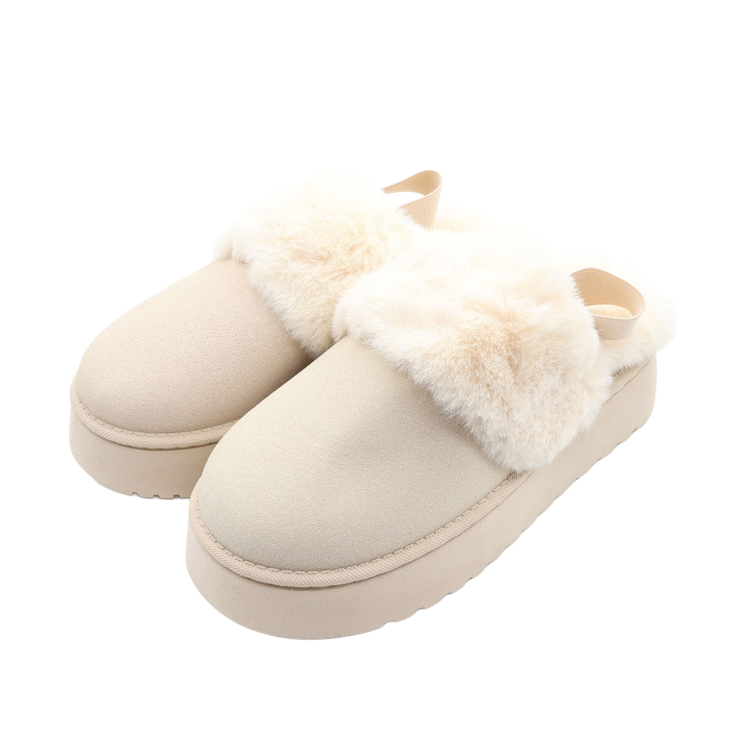 Papuci pentru dame M26-459 cu elastic și blăniță, textil Nubuc, talpa EVA, multicolor, mărimea 36 - 41 - thumbs image 1