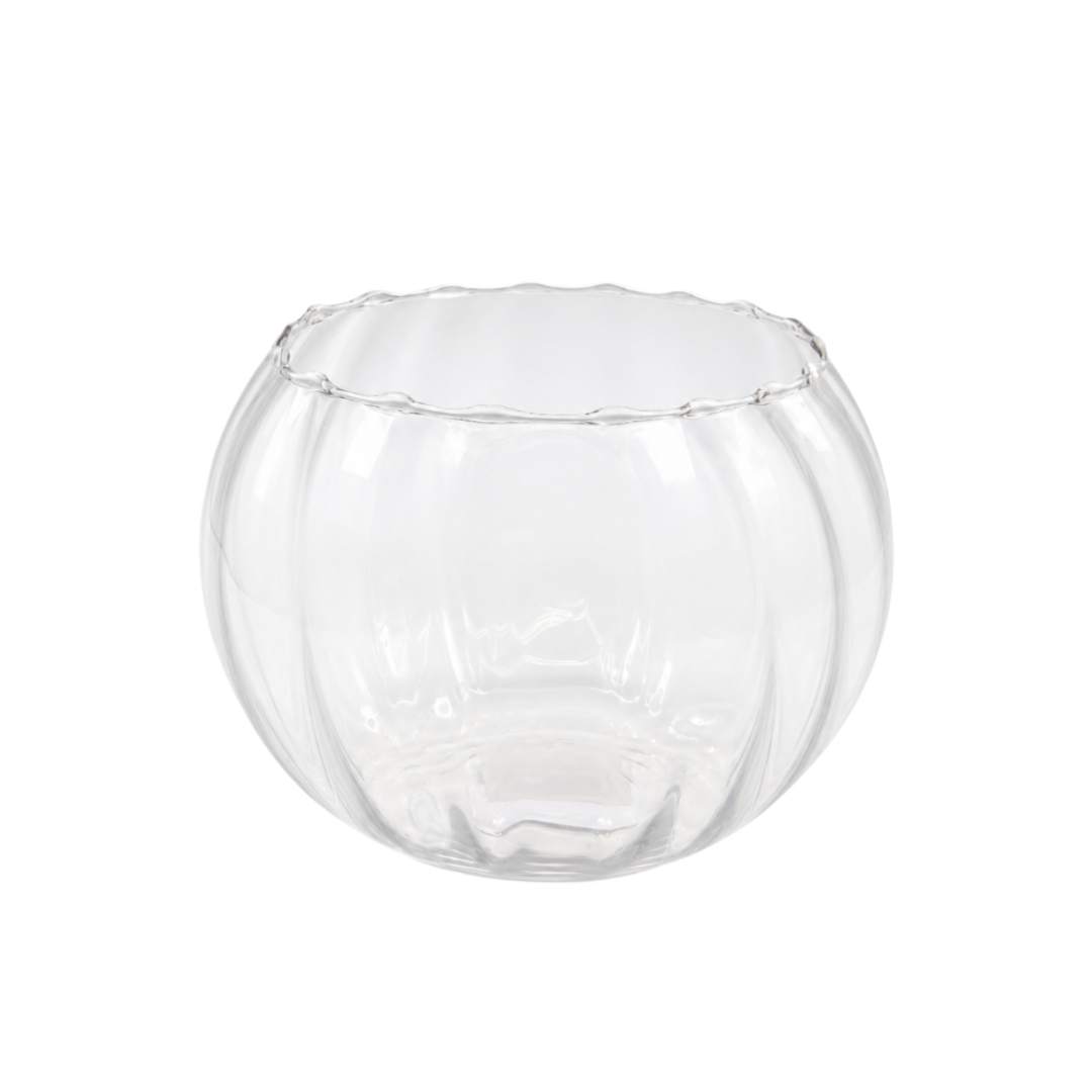 Vază pentru flori M26-177, sticlă, transparent, 18 cm