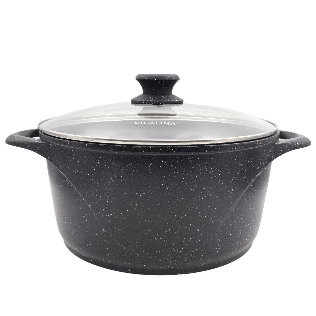 Cratiță Vicalina VL-0132, acoperire ceramică, 32 cm, cu capac, 11.2 L