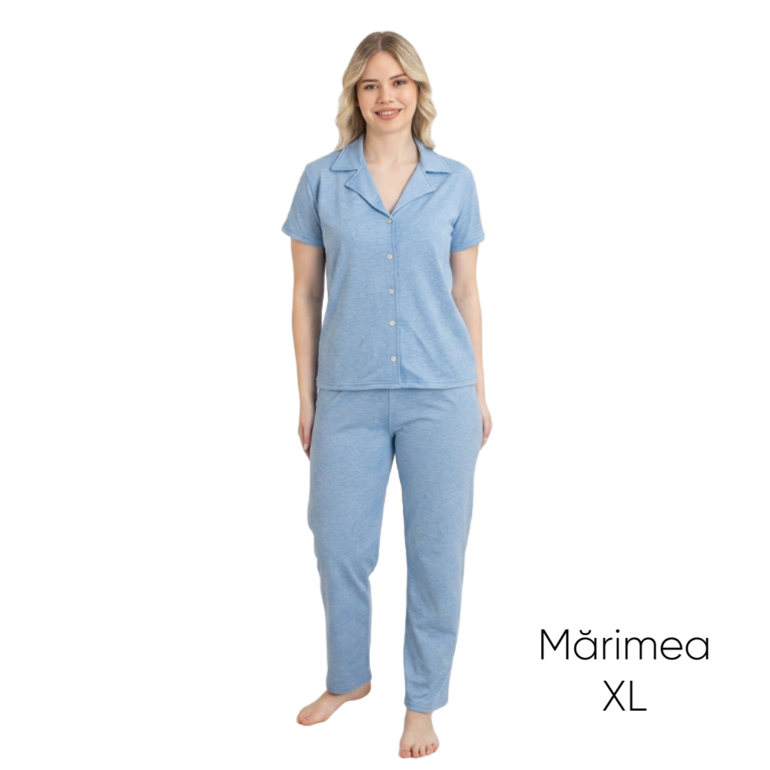 Pijama pentru dame Mirano, maiou cu pantaloni, 1715, albastră, M-L-XL - XL