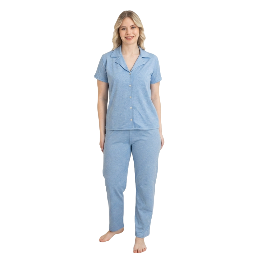 Pijama pentru dame Mirano, maiou cu pantaloni, 1715, albastră, M-L-XL