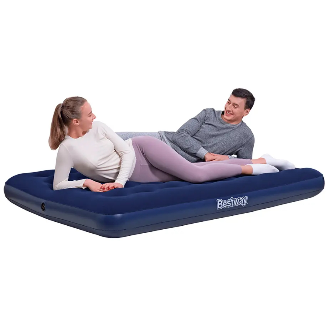 Saltea golflabilă Bestway, M25-89, albastru, 1.91 m x 1.37 m x 22 cm, vinil rezistent, greutatea maximă 300 kg