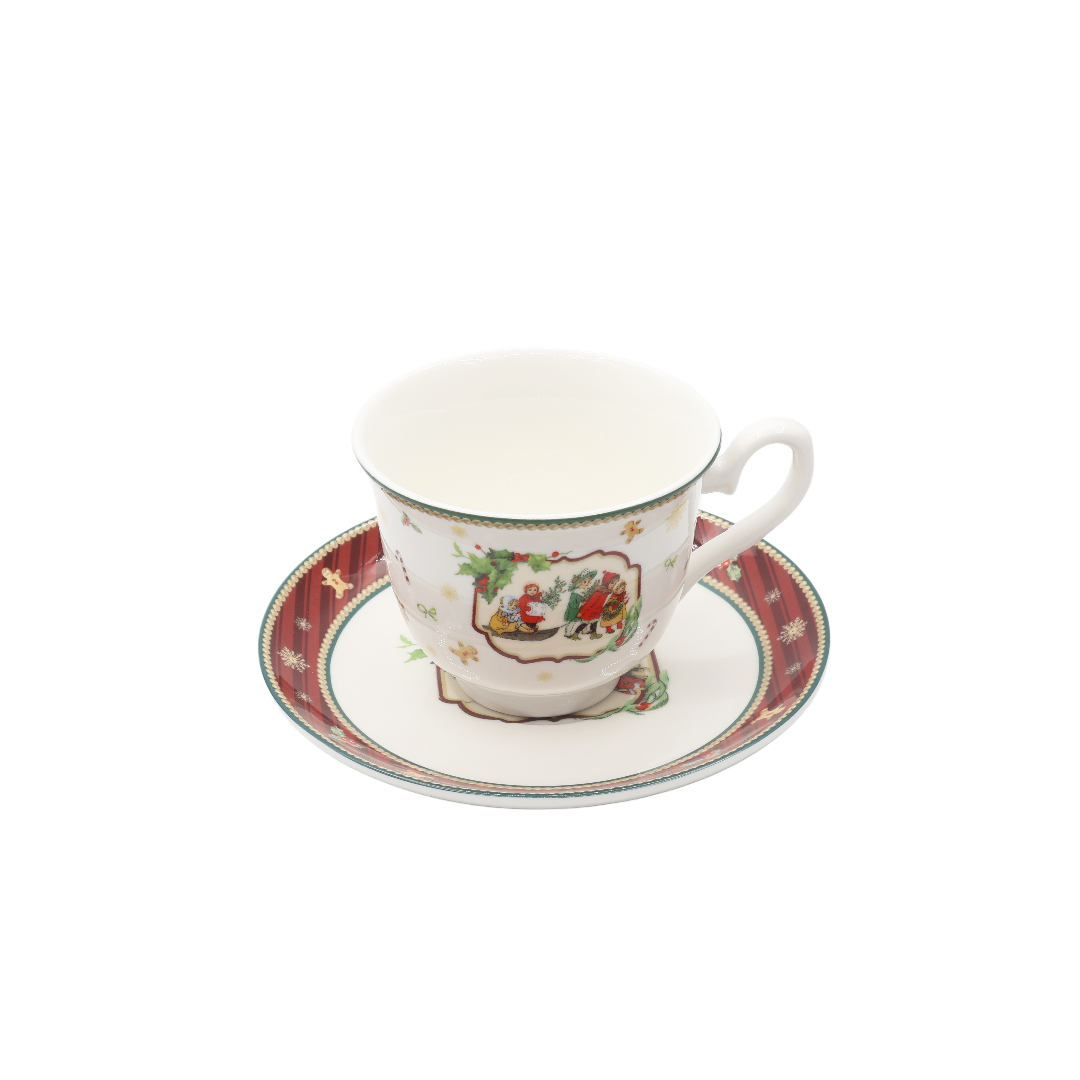 Ceașcă cu farfurioară de Crăciun, 220ml