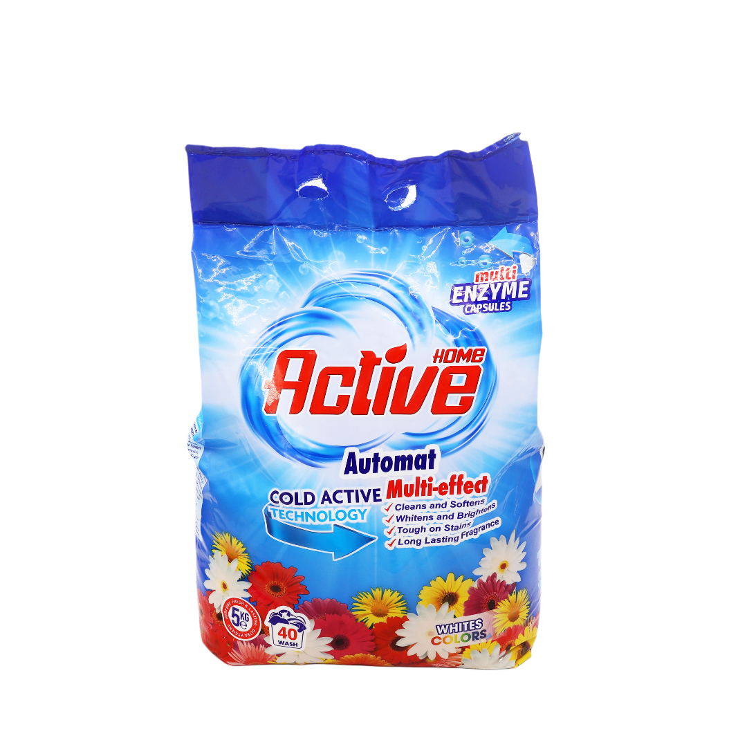 HA-24 Detergent praf Home Active, Flori, 5 kg (1/4 buc)