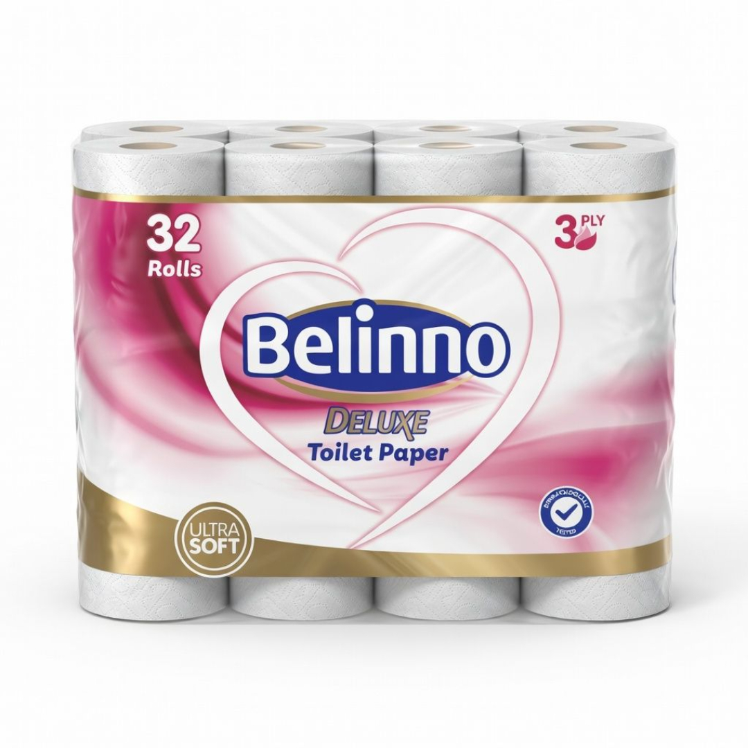Hârtie igienica BELINNO Deluxe 32 role, 3 straturi