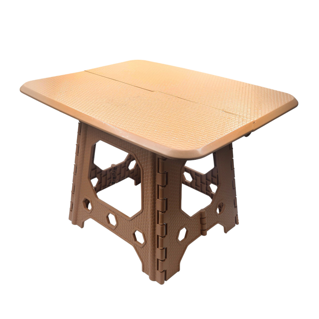 Masă pliabilă Ozgen 195, plastic, maro deschis, 52x41.8x35.8 cm