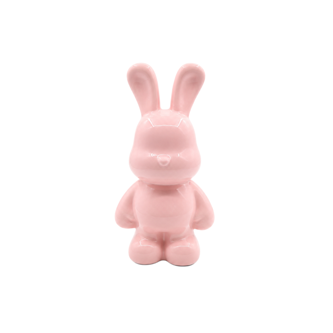 Pușculiță "Iepure" M28-42, ceramică, roz, 11.5 x 9 x 22.5 cm