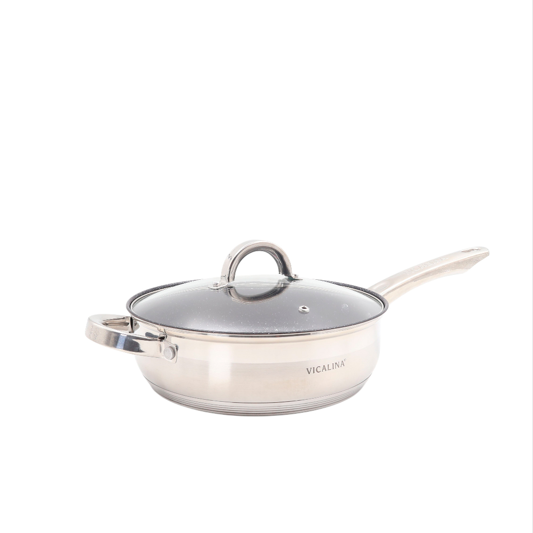 Set din 12 piese Vicalina VL-3018, oțel inoxibil, (24 cm - 6.2 L), (20 cm - 3.7 L), (18 cm - 2.6 L), (16 cm - 2.1 L), (24 cm - 3 L), 2.5 L - thumbs image 7