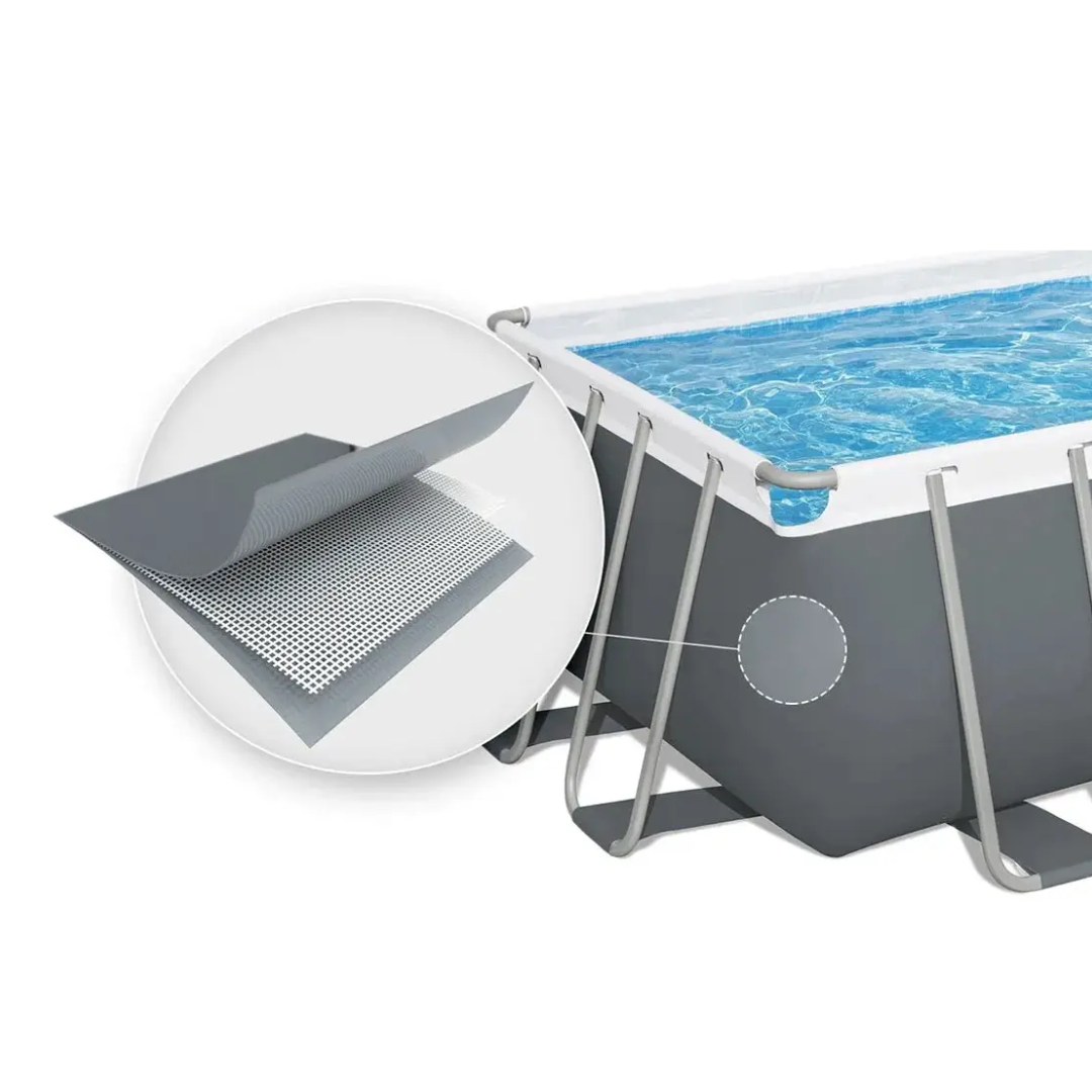 Piscină cu cadru metalic Bestway M25-65, gri, supraterană, cu pompă de filtrare + scara, 8124 L,  4.12 m x 2.01 m x 1.22 m - thumbs image 3
