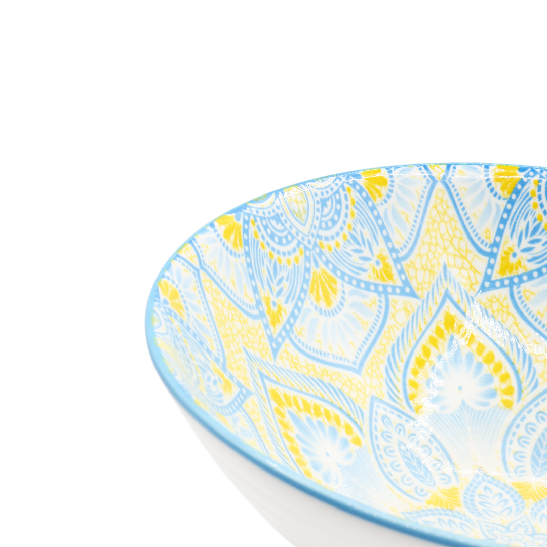 Salatieră "Ornament oriental" YW-52, ceramică, albastru deschis, 7.8x20.7 cm - thumbs image 3