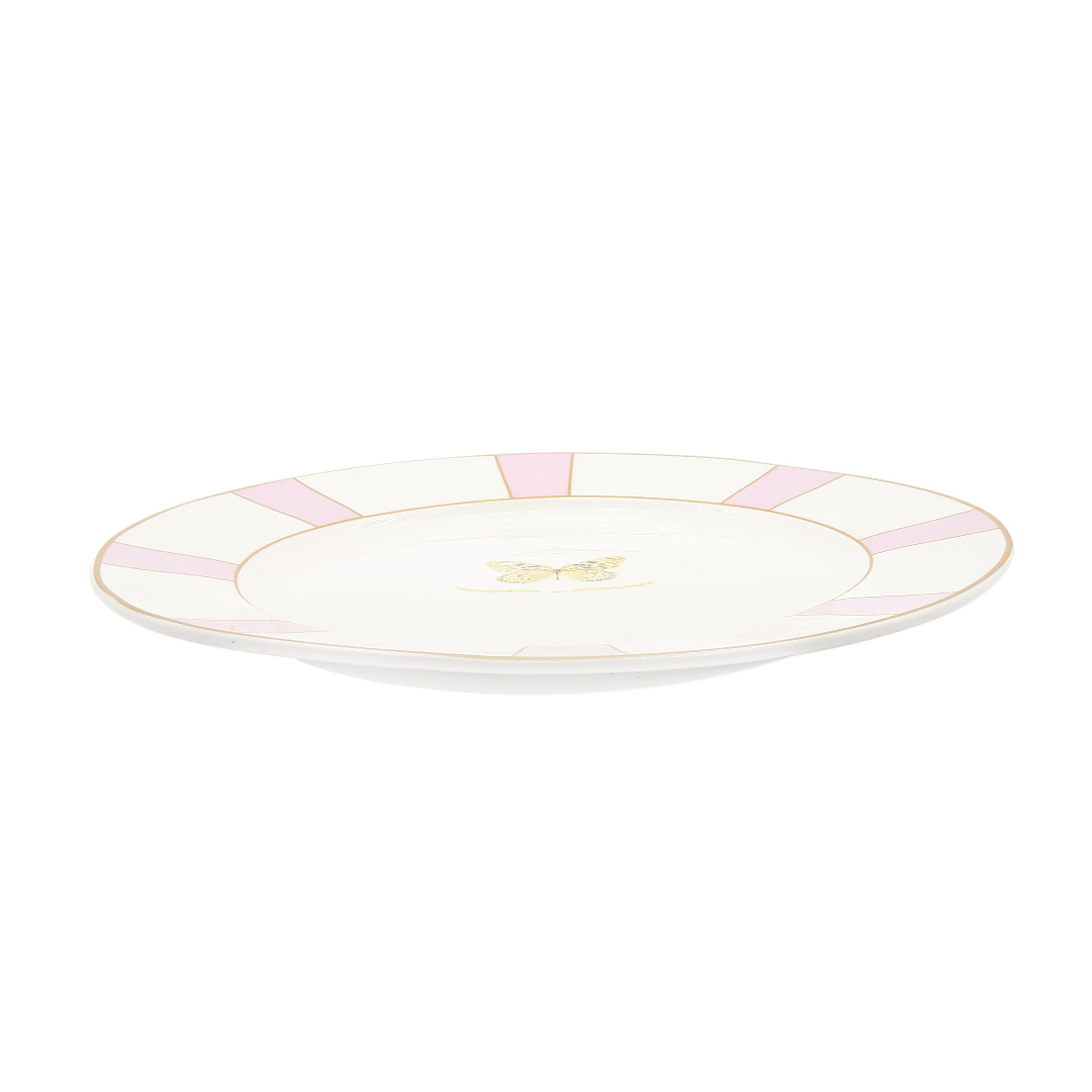 Farfurie YW-25, ceramică, imprimeu fluture, 2.2x26.6 cm