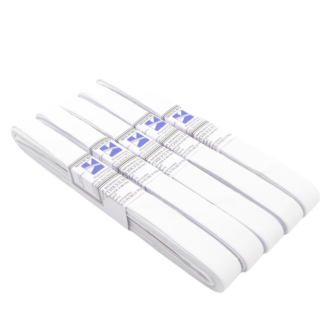 M19-98 Elastic, lat alb, 5M*2cm (5pcs) 1/400 buc - thumbs image 3