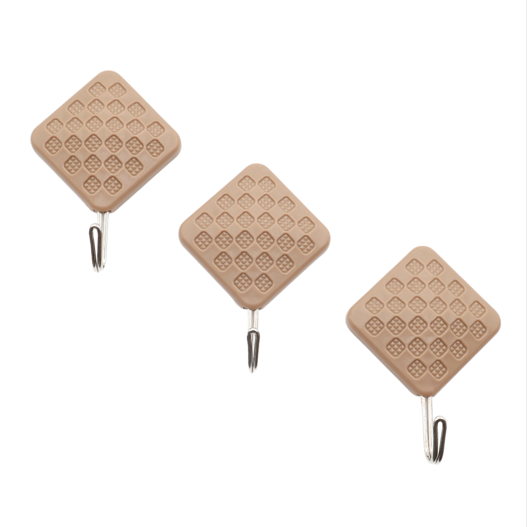 Set 3 cuiere cu adeziv Guoli M24-127, plastic, pătrat, maro, 2 kg, 8 cm x 5.5 cm
