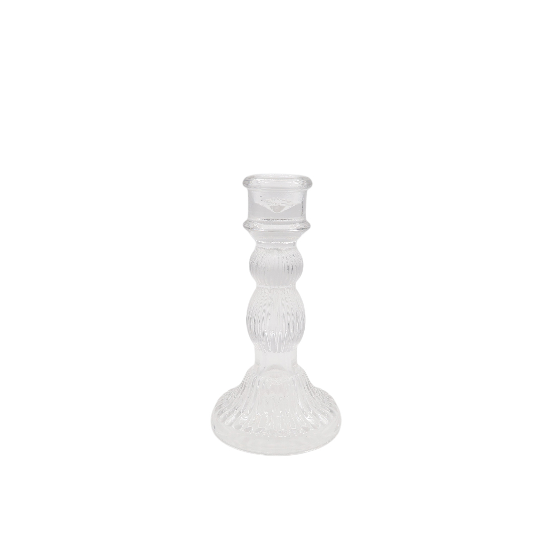 Suport pentru lumânare M26-171, sticlă, 8 x 15.5 cm
