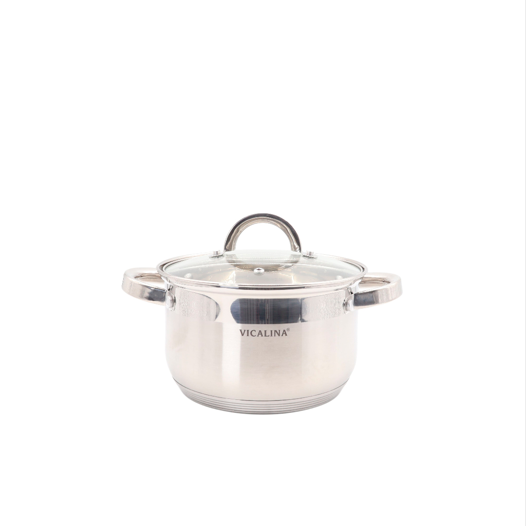 Set din 12 piese Vicalina VL-3018, oțel inoxibil, (24 cm - 6.2 L), (20 cm - 3.7 L), (18 cm - 2.6 L), (16 cm - 2.1 L), (24 cm - 3 L), 2.5 L - thumbs image 4