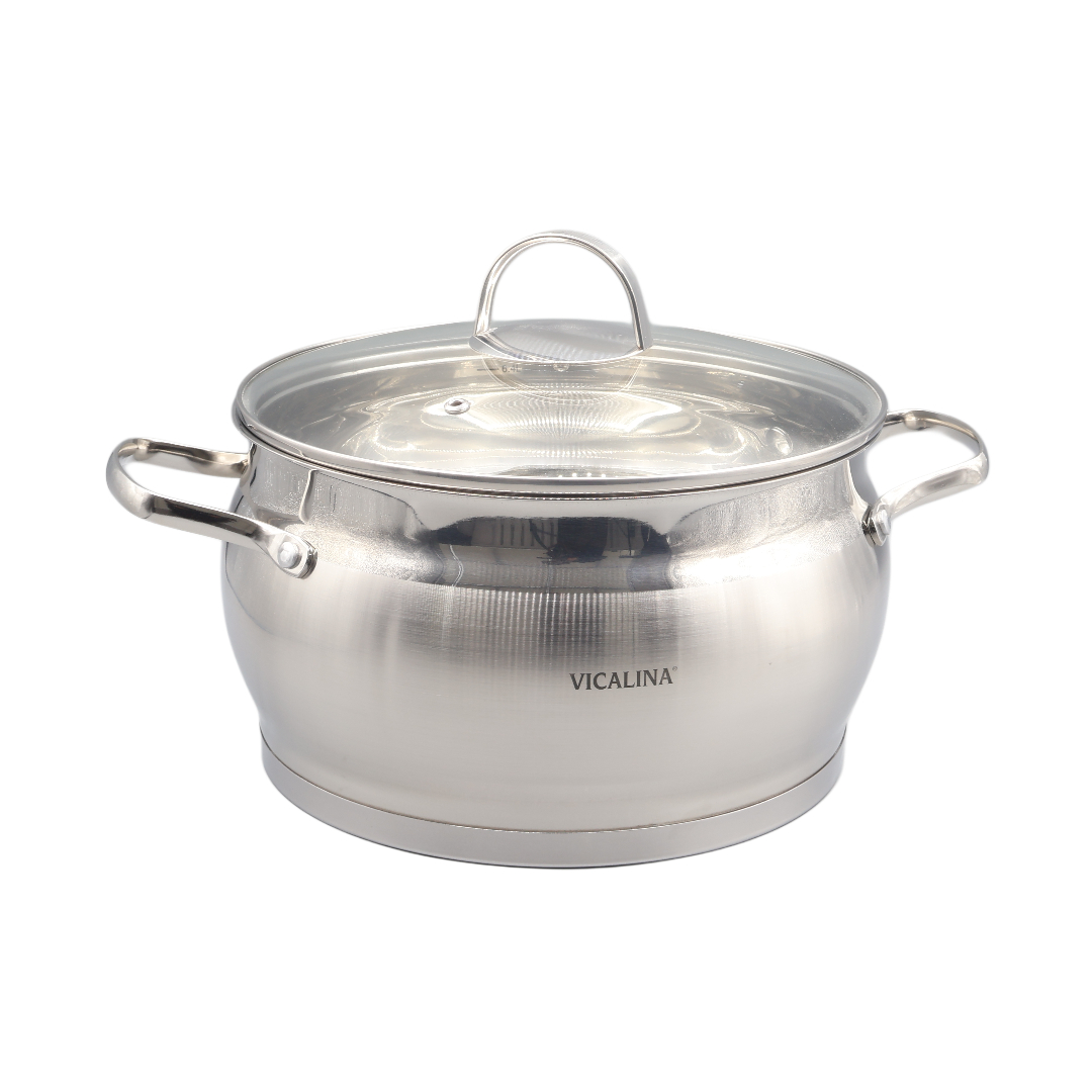 Cratiță Vicalina VL-1066, oțel inoxidabil , 24 cm, cu capac, 6.7 L