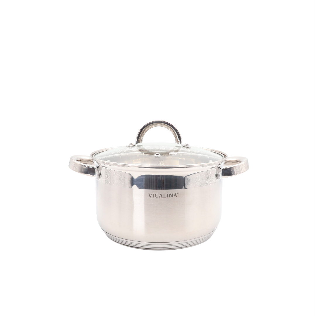 Set din 12 piese Vicalina VL-3018, oțel inoxibil, (24 cm - 6.2 L), (20 cm - 3.7 L), (18 cm - 2.6 L), (16 cm - 2.1 L), (24 cm - 3 L), 2.5 L - thumbs image 3