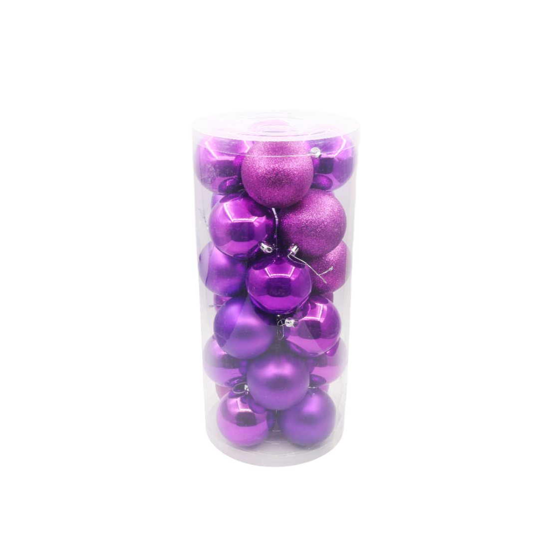 Set 24 buc. globuri decorative M23-108, multicolor