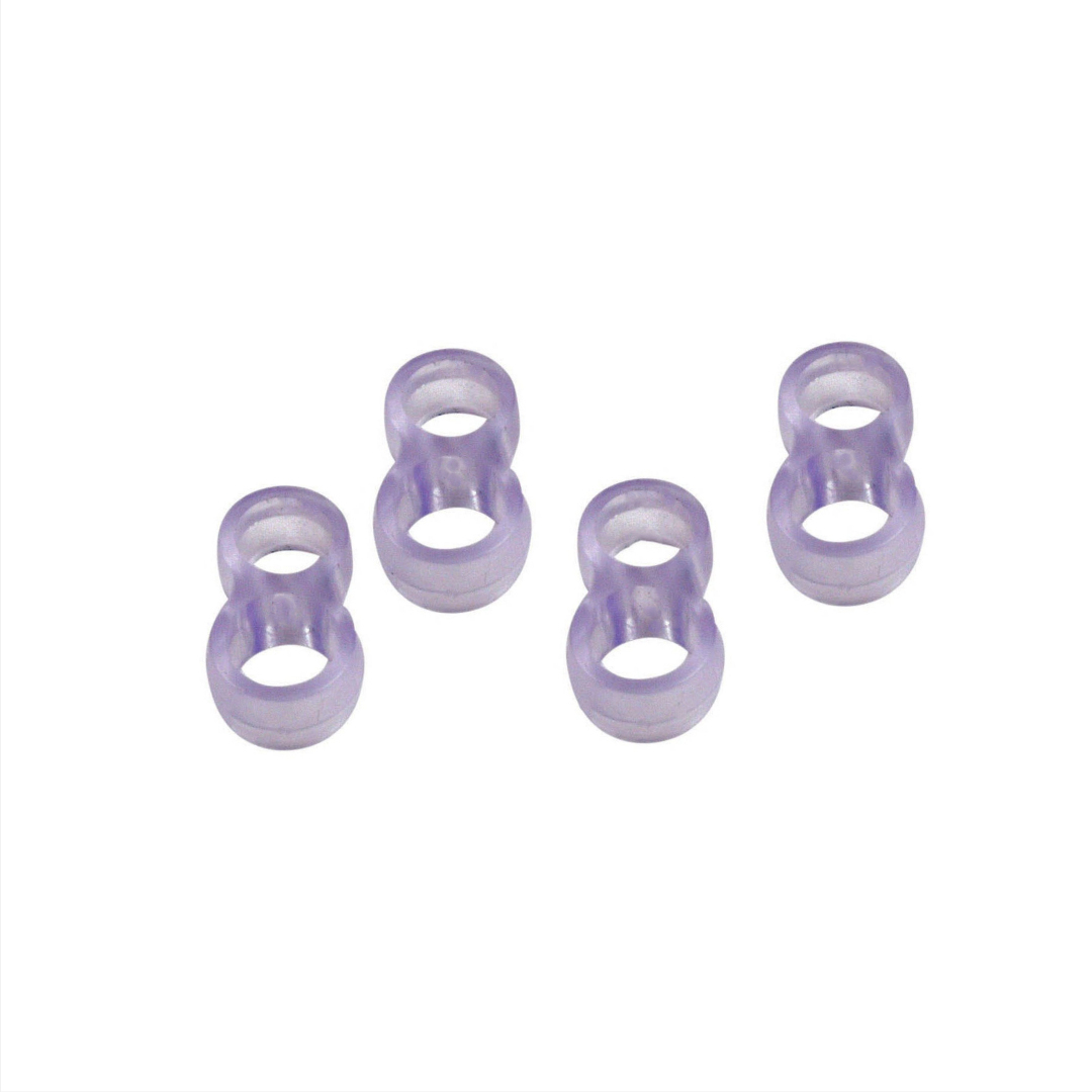 Stop pentru maner Burcin Y-138, set 4 buc, plastic, transparent, 4 x 2.2 x 1.9 cm
