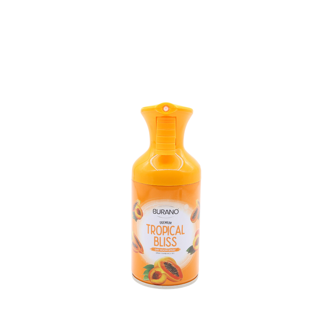 Odorizant spray Burano "Tropical Bliss", 250ml, portocaliu