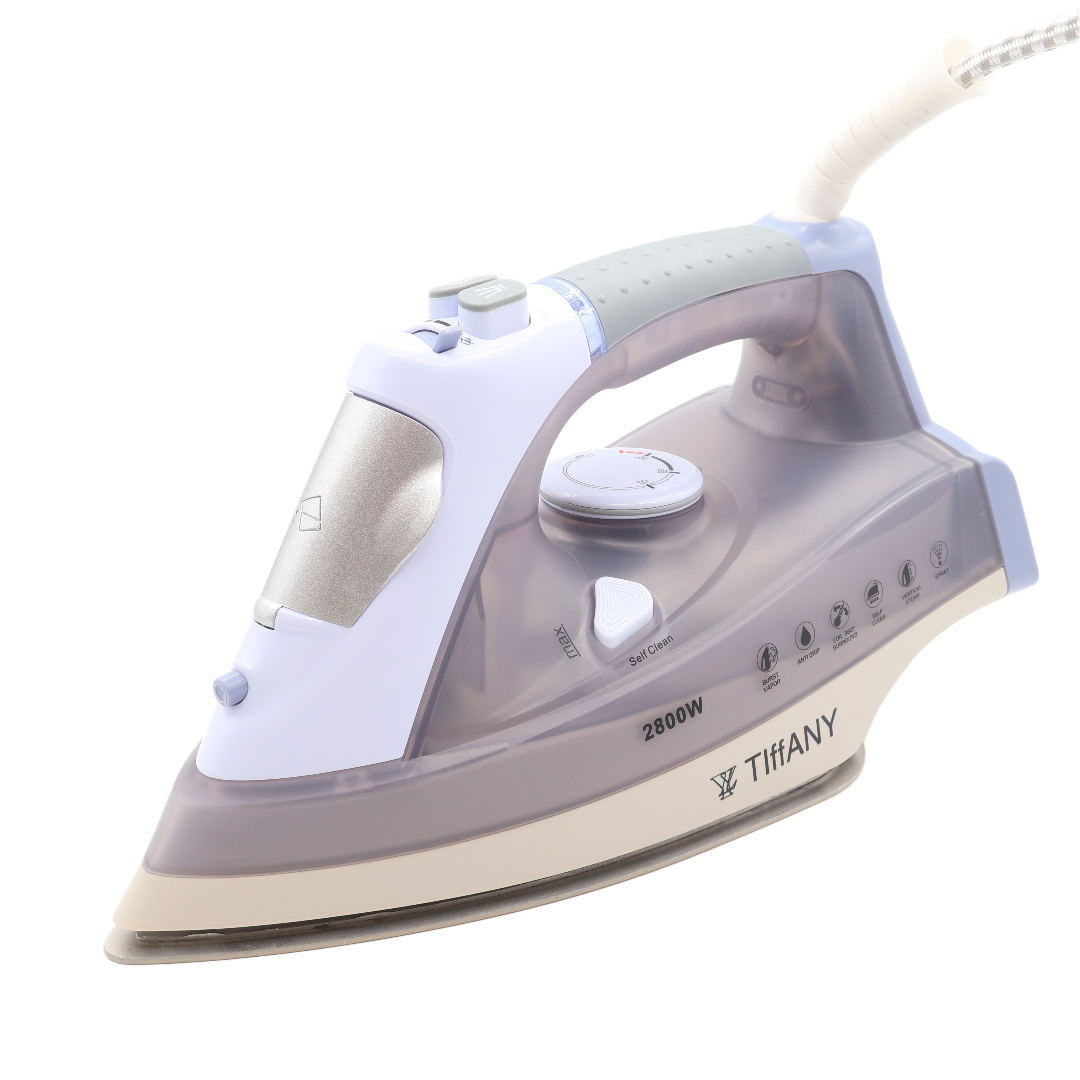 Fier de călcat Tiffany TF-2313, violet, plastic si oțel inoxibil cu strat nano-ceramic, acoperire antiaderentă, 2800 W, 220-240 V