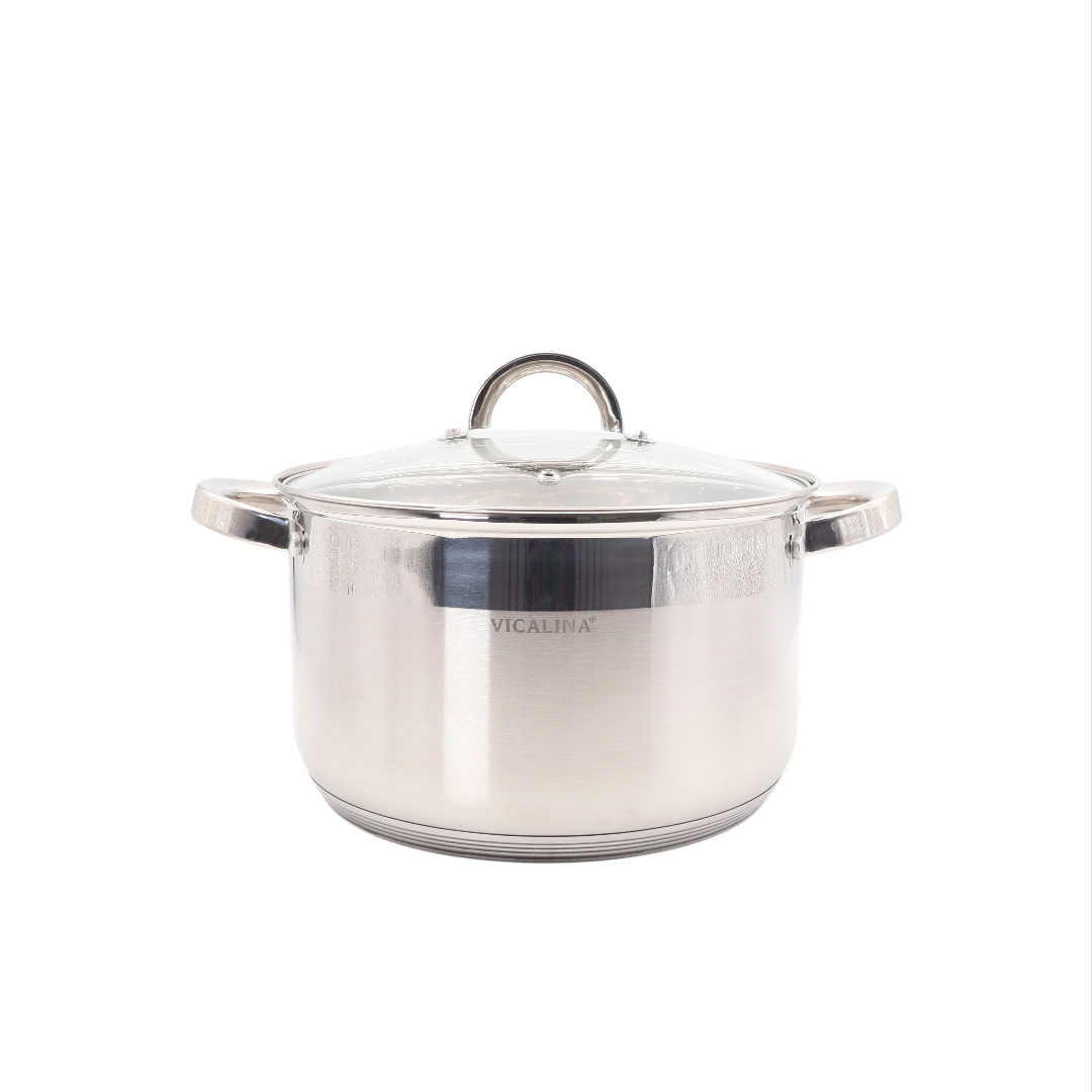Set din 12 piese Vicalina VL-3018, oțel inoxibil, (24 cm - 6.2 L), (20 cm - 3.7 L), (18 cm - 2.6 L), (16 cm - 2.1 L), (24 cm - 3 L), 2.5 L - thumbs image 2