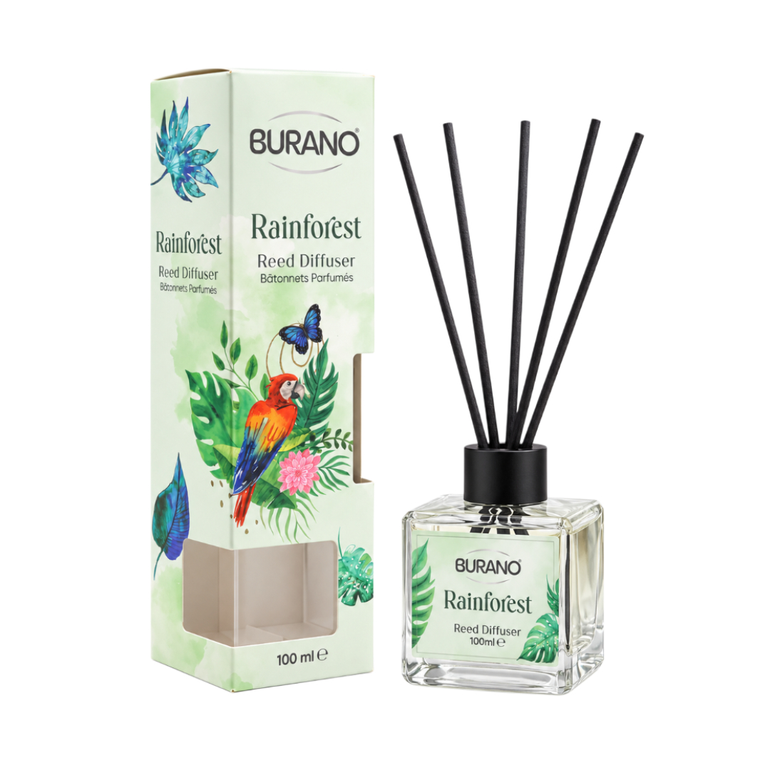 Difuzor de aromă BURANO "Rainforest", 100 ml, verde deschis