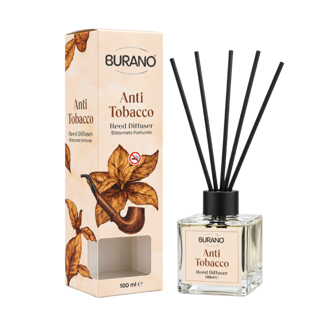 Difuzor de aromă BURANO "Anti-Tabacco", 100 ml, maro deschis