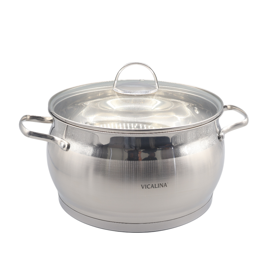 Cratiță Vicalina VL-1067, oțel inoxidabil , 26 cm, cu capac, 8.2 L