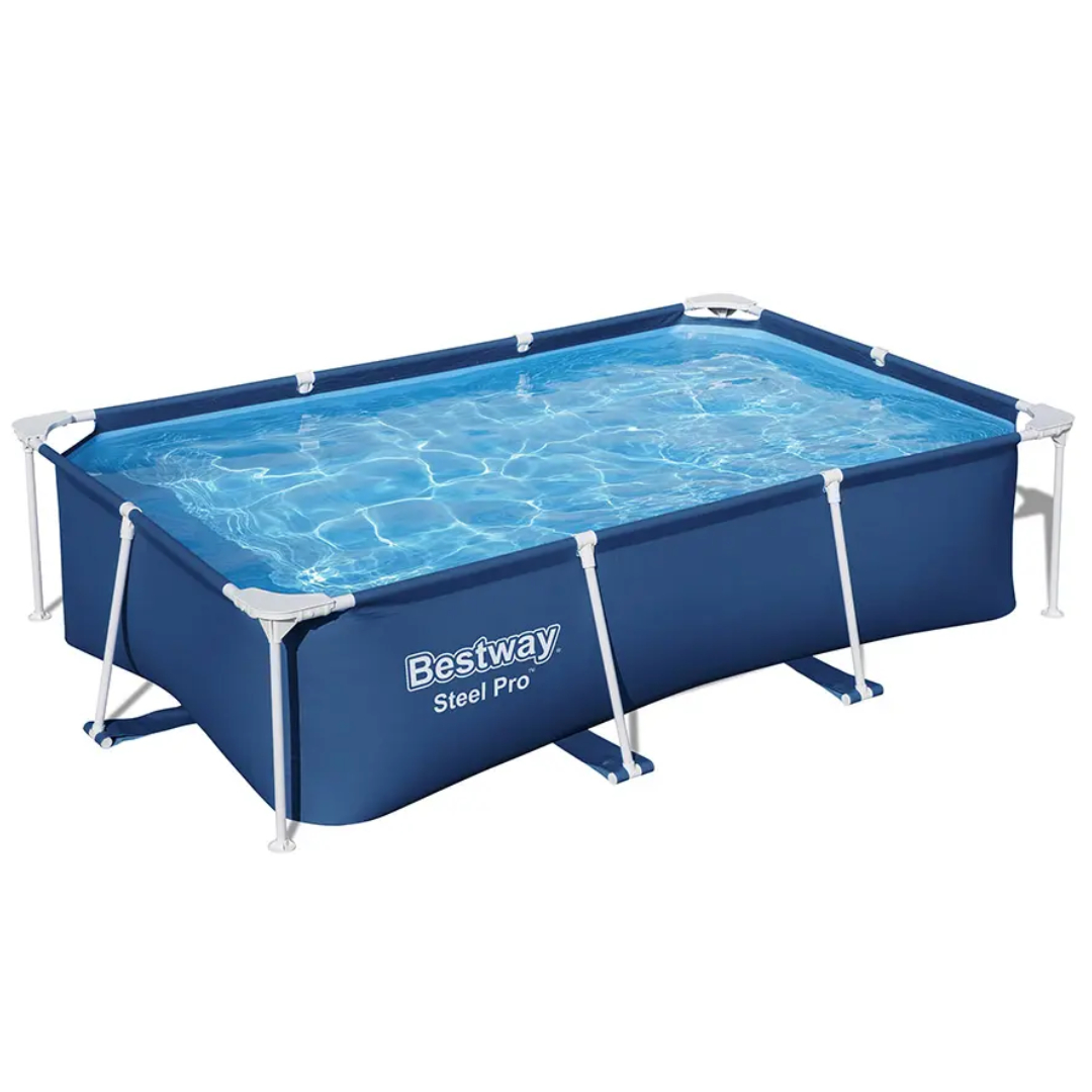 Piscină cu cadru metalic Bestway M25-71, albastru, supraterană, PVC și fier galvanizat  2300 L, 2.59м x 1.70м x 61см - thumbs image 2