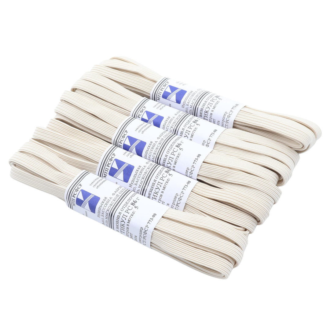 Резинка вязаная M19-85-1, бежевый, 5 м - thumbs image 3