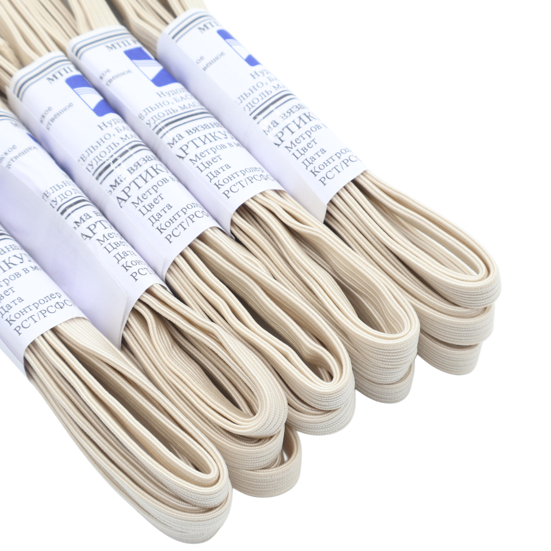 Резинка вязаная M19-85-1, бежевый, 5 м - thumbs image 4