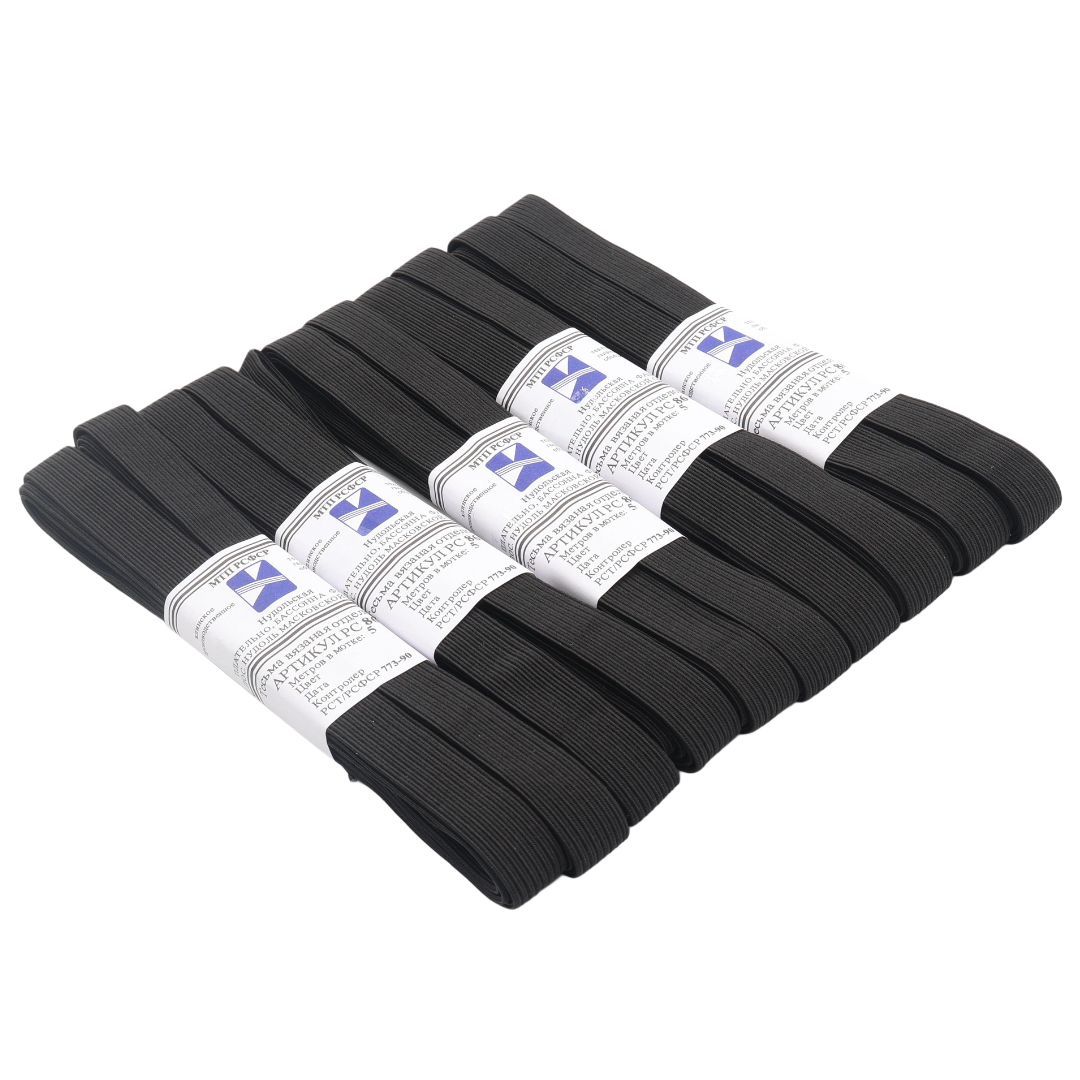 M19-89 Elastic, negru, 5M (5pcs) 1/500 buc - thumbs image 3