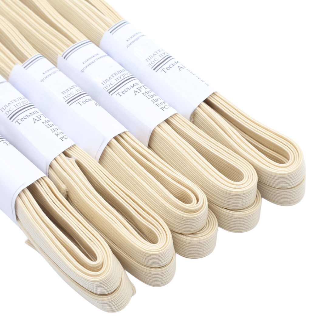 M19-92 Elastic, bej ingust, 5M (5pcs) 1/500 buc - thumbs image 4