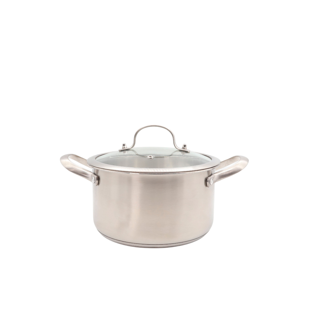 Cratiță cu capac M13-317, oțel inoxibil, 3 L, 20 cm