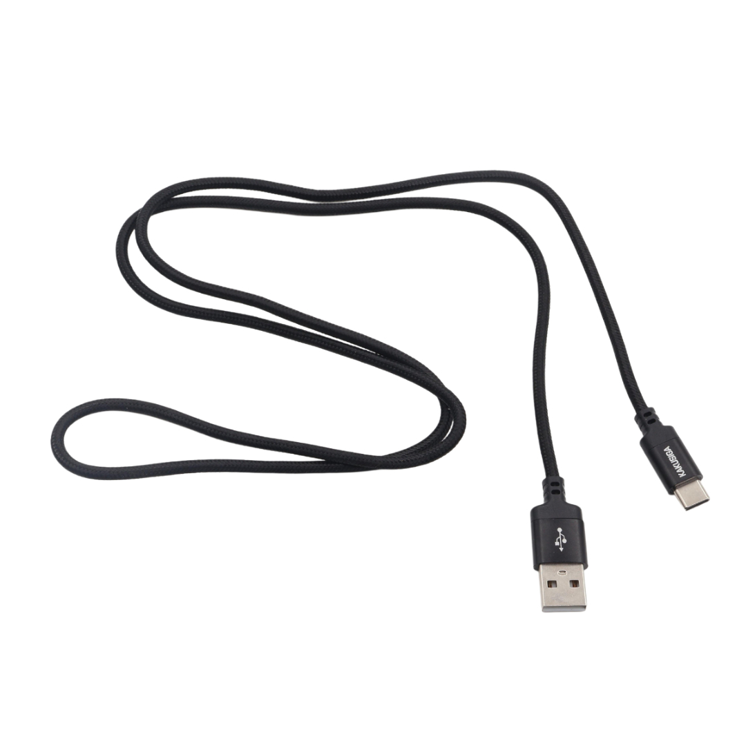 Cablu de încărcare și date Kakusiga KSC-652-3, USB Type-A / USB Type-C, negru, 1 m